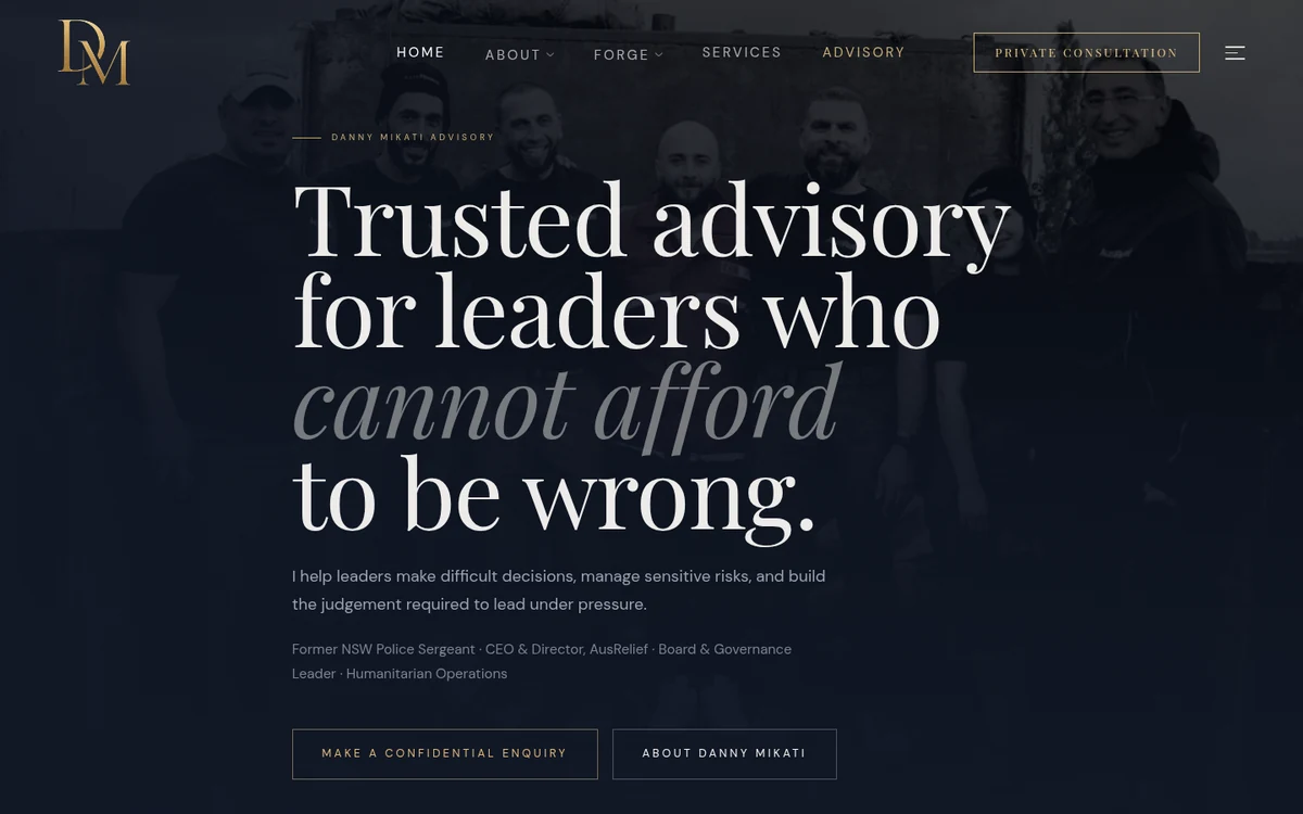 Homepage preview of Danny Mikati Advisory